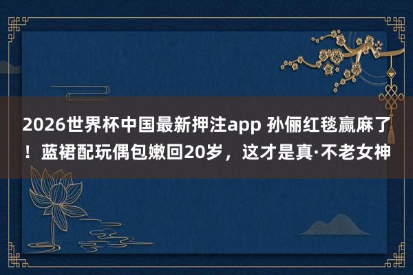 2026世界杯中国最新押注app 孙俪红毯赢麻了！蓝裙配玩偶包嫩回20岁，这才是真·不老女神