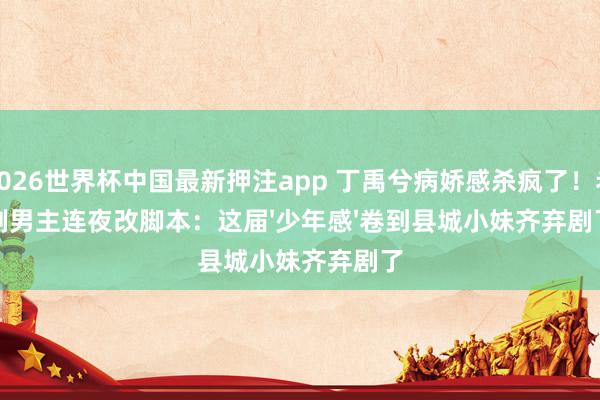 2026世界杯中国最新押注app 丁禹兮病娇感杀疯了!老剧男主连夜改脚本:这届'少年感'卷到县城小妹齐弃剧了